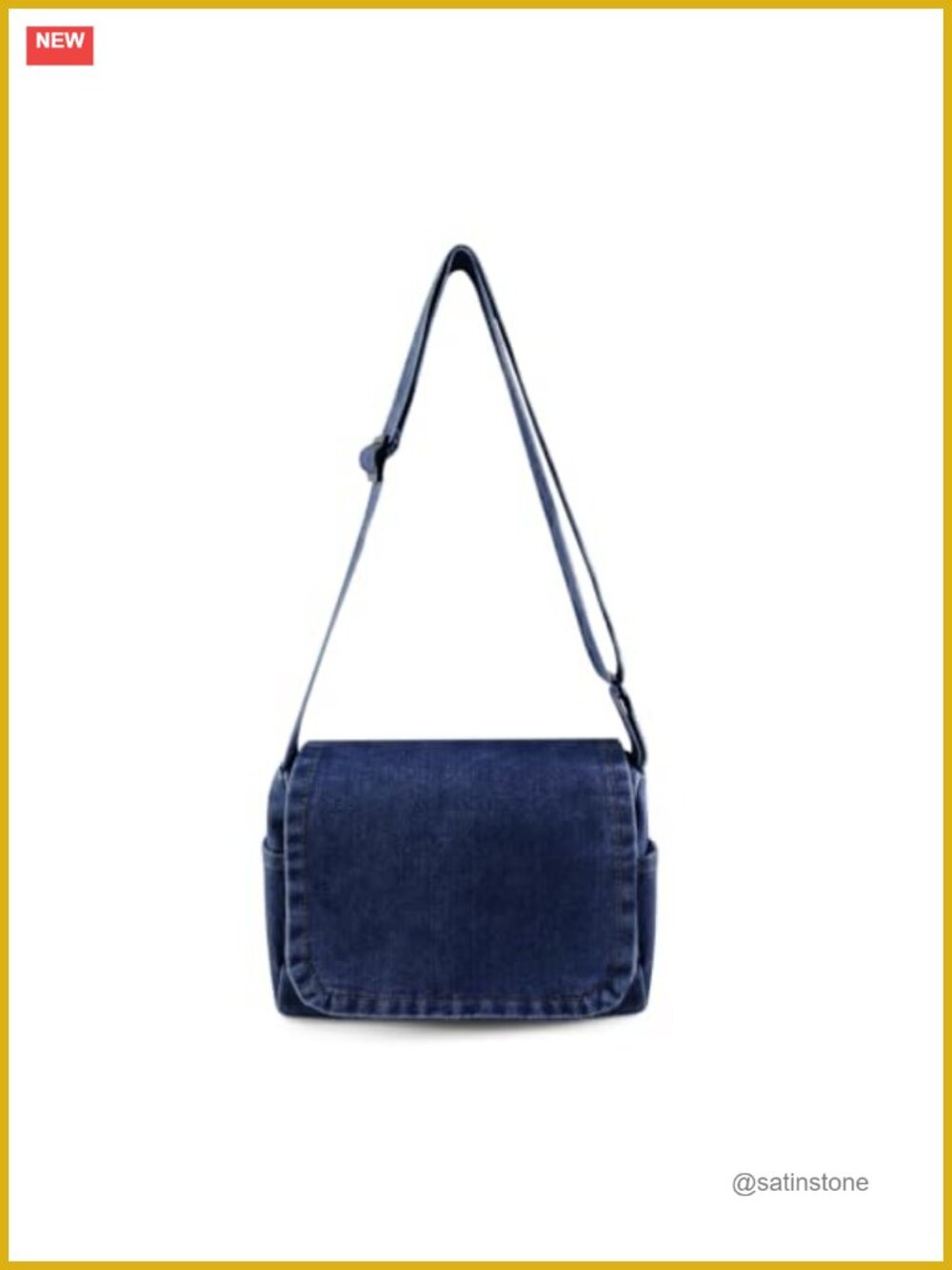 Denim Crossbody Bag Small Shoulder Purse Adjustable Strap